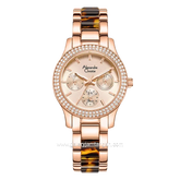 Alexandre Christie AC 2932 BF Black Motif Rosegold Stainless Steel